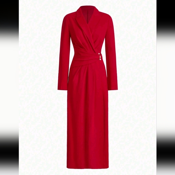 WRAP BLAZER DRESS - Picture 1 of 6